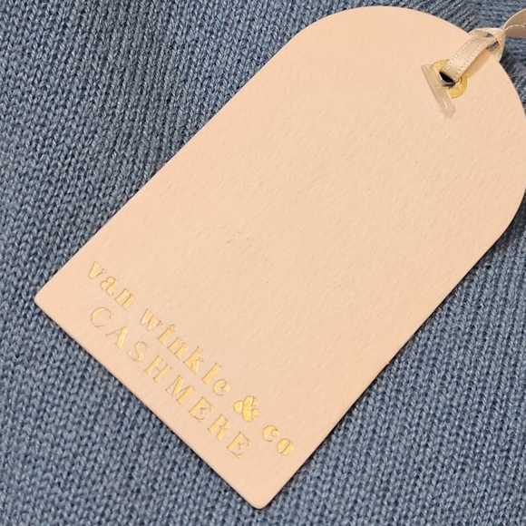 Van Winkle Sweater Women's S Pastel Blue 100% Cashmere Pullover Luxury New $200 - Picture 6 of 10
